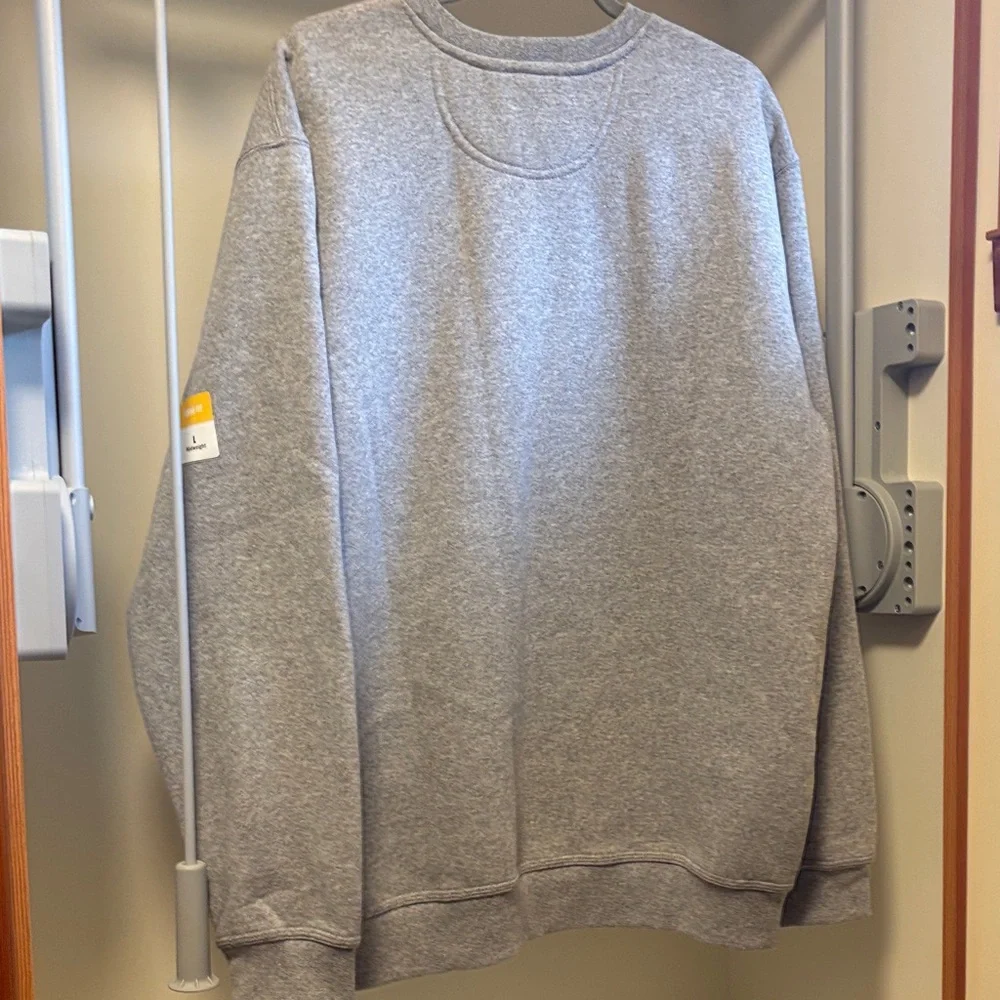 Carhartt Men's Heather Gray Crewneck Sweatshirt. - Picture 3 of 5